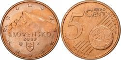 Slovakia, 5 Euro Cent, 2009, Kremnica, Copper Plated Steel, , KM:97