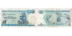 Zimbabwe, 2 Dollars, VF(20-25)