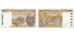 West African States, 1000 Francs, AU(55-58)
