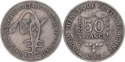 Coin, West African States, 50 Francs, 1980, Paris, , Copper-nickel