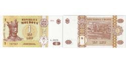 Banknote, Moldova, 1 Leu, 1994, KM:8a, UNC(65-70)