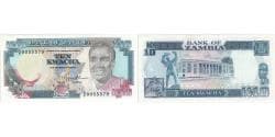 Banknote, Zambia, 10 Kwacha, 1989, Undated, KM:31b, AU(50-53)