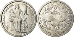 Coin, New Caledonia, 2 Francs, 1949, Paris, , Aluminum, KM:3