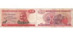 Zimbabwe, 10 Dollars, F(12-15)