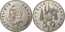 New Caledonia, 50 Francs, 1983, Paris, Nickel, , Lecompte:125, KM:13