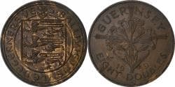 Guernsey, Elizabeth II, 8 Doubles, 1959, London, Bronze, , KM:16