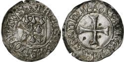 Duchy of Brittany, François II, Blanc à la targe, 1484-1488, Rennes, Billon