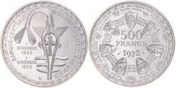 Coin, West African States, 500 Francs, 1972, Paris, ESSAI, , Silver