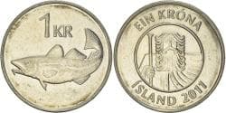 Coin, Iceland, Krona, 2011