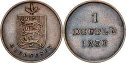 Guernsey, Double, 1830, Copper,