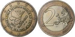 Slovakia, 2 Euro, Visegrad Group, 20th Anniversary, 2011, Kremnica, Bi-Metallic