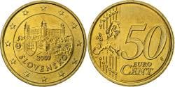 Slovakia, 50 Centimes, 2009, Kremnica, Nordic gold,
