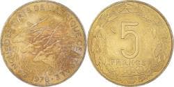Coin, Central African States, 5 Francs, 1978