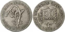 West African States, 50 Francs, 1976, Copper-nickel, , KM:6