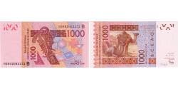 Banknote, West African States, 1000 Francs, 2003, 2003, KM:815Ta, UNC(65-70)