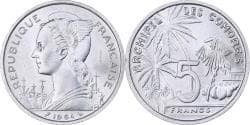 Comoros, 5 Francs, 1964, Paris, Aluminum, , KM:E3