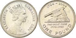 Gibraltar, Elizabeth II, Pound, 2004, Pobjoy Mint, Copper-nickel,