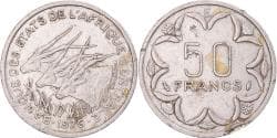 Coin, Central African States, 50 Francs, 1976