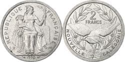 New Caledonia, 2 Francs, 1990, Paris, Aluminum, , Lecompte:66, KM:14