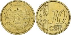 Slovakia, 10 Euro Cent, 2009, Kremnica, Nordic gold,