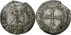 Duchy of Brittany, François Ier, Blanc à la targe, 1442-1450, Rennes, Billon