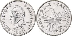 New Caledonia, 10 Francs, 1986, Paris, Nickel, , KM:11