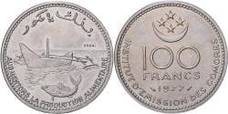 Comoros, 100 Francs, 1977, Paris, ESSAI, Nickel, , KM:E7