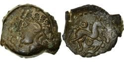 Coin, Aulerci Eburovices, Bronze au Cheval et au Sanglier, Ist century BC