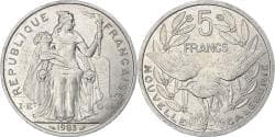 New Caledonia, 5 Francs, 1983, Paris, Aluminum, , Lecompte:75, KM:16