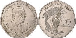 Mauritius, 10 Rupees, 1997, Copper-nickel, , KM:61