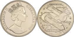 Gibraltar, 2.8 Ecus, Eurotunnel, 1993, Copper-nickel,