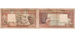 Ivory Coast, 10000 Francs, Undated (1977-1992), VF(30-35)
