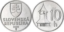 Slovakia, 10 Halierov, 2002, Kremnica, Aluminum, , KM:17