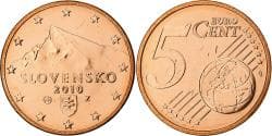 Slovakia, 5 Euro Cent, 2010, Kremnica, BU, , Copper Plated Steel, KM:97