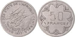 Coin, Central African States, 50 Francs, 1977, Paris, , Nickel, KM:11