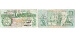 Guernsey, 1 Pound, VF(30-35)