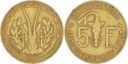 Coin, West African States, 5 Francs, 1971