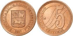 Venezuela, 5 Centimos, 2007, Maracay, Copper Plated Steel, , KM:88