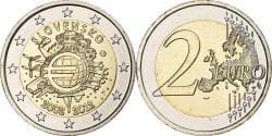 Slovakia, 2 Euro, 10 Years of Euros Cash, 2012, Kremnica, Bimetallic,