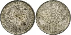 Uruguay, 20 Centesimos, 1942, Santiago, Silver, , KM:29