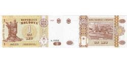 Moldova, 1 Leu, UNC(65-70)