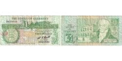Guernsey, 1 Pound, Undated (1980-1989), VF(20-25)