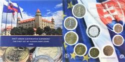 Slovakia, Coffret 1c. à 2€ + jeton, 2009, Kremnica, BU,