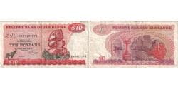 Zimbabwe, 10 Dollars, EF(40-45)