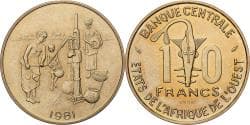 West African States, 10 Francs, 1981, Paris, ESSAI, Brass, , KM:E12