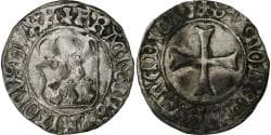 Duchy of Brittany, François Ier, Blanc à la targe, 1442-1450, Rennes, Billon