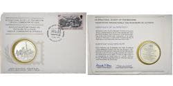 Guernsey, Medal + stamp, International Society of Postmasters, 1978, Silver