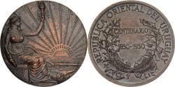 Uruguay, Medal, Republica Oriental del Uruguay, Centenario, 1830-1930, Bronze