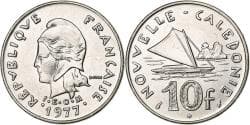 New Caledonia, 10 Francs, 1977, Paris, Nickel, , KM:11