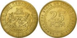 Central African States, 25 Francs, 2006, Paris, Brass, , KM:20